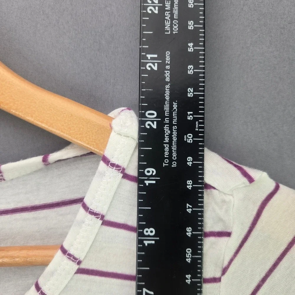 Total Girl Top Unicorn Sequin Ruffle Stripe Shirt Size M 10/12 Purple White